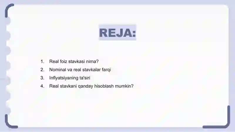 Real foiz stavkasi 2