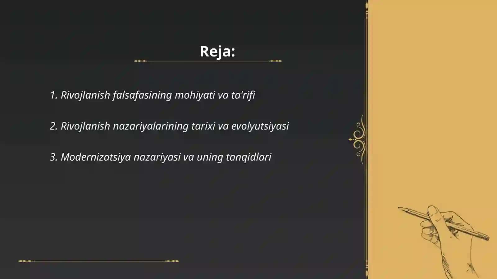 Rivojlanish falsafasi 2