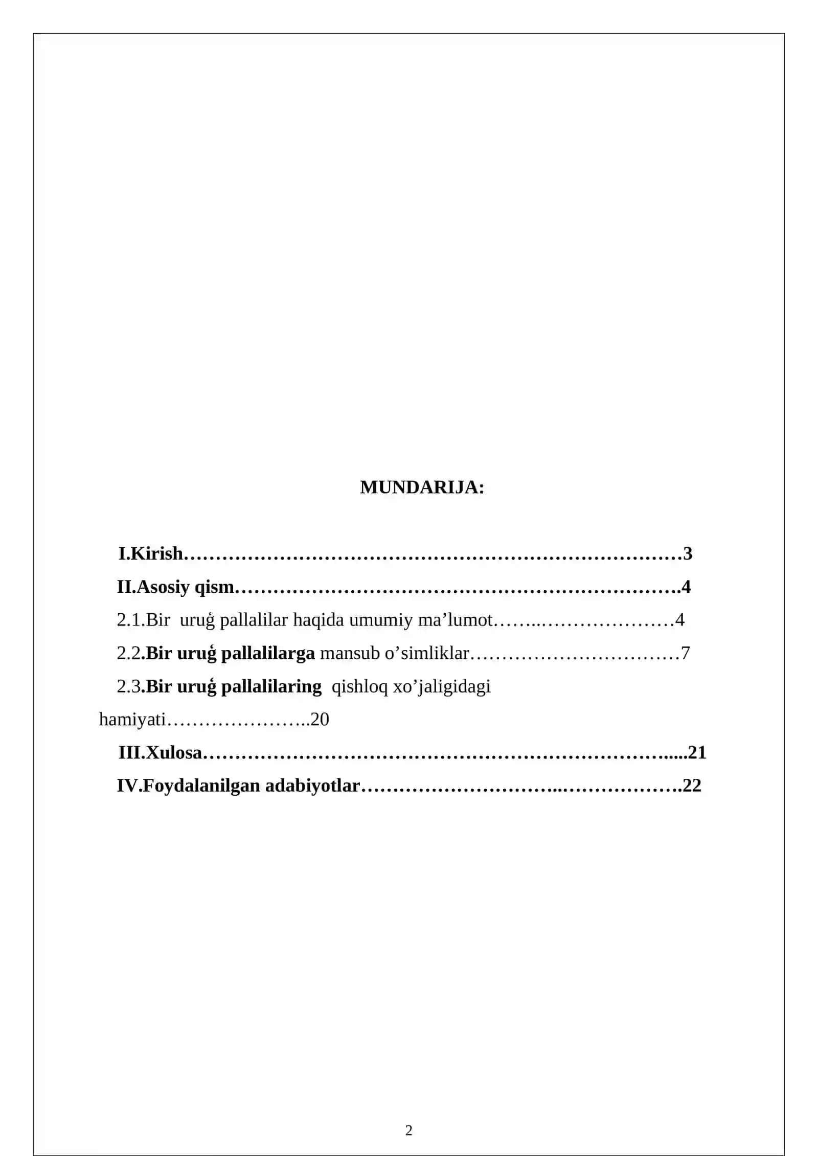Bir uruģ pallalilar sinfi( Monocotyledineae) , vakillari, tarqalishi, tuzilishi, ko‘payishi, ahamiyati 2