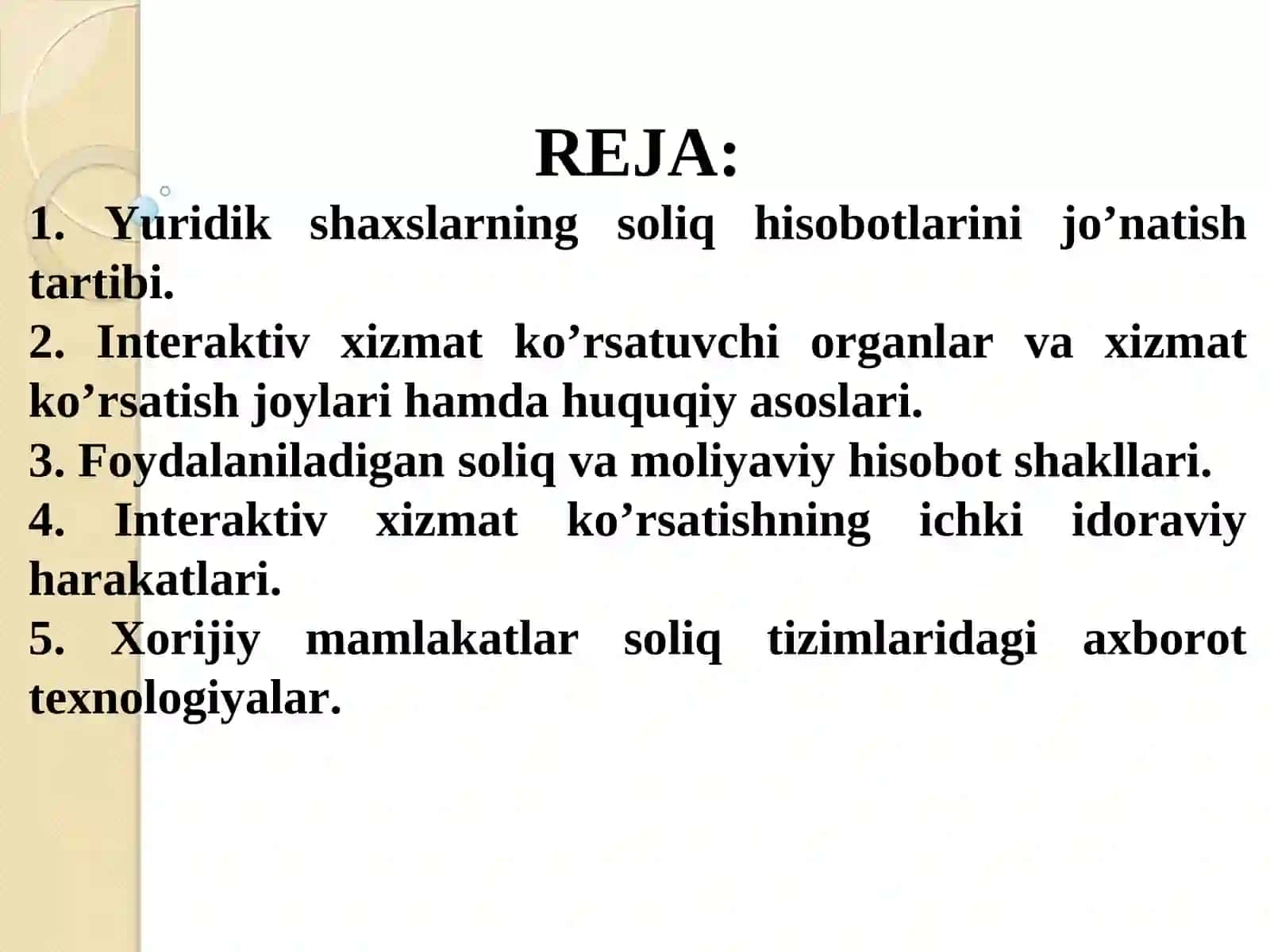 ELEKTRON HISOBOT VA UNI JO’NATISH TARTIBI 2
