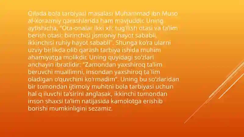 ABU RAYHON BERUNIY,ABU ALI IBN SINO VA ABU NASR FAROBIYNING ASARLARIDA OILA VA OILADA BOLA TARBIYASIGA OID FIKRLARNING RIVOJLANISHI. 2