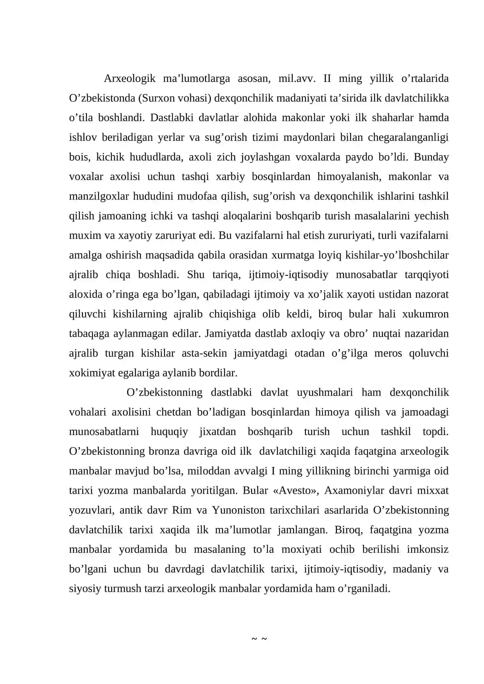Dastlabki Davlatlar O'ilasi 2