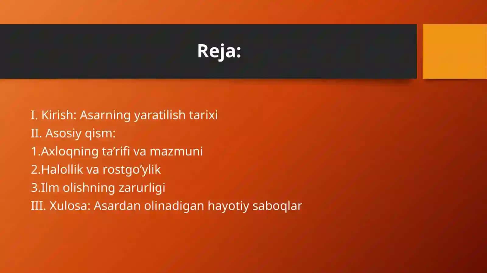 Turkiy Guliston yoxud Axloq 2