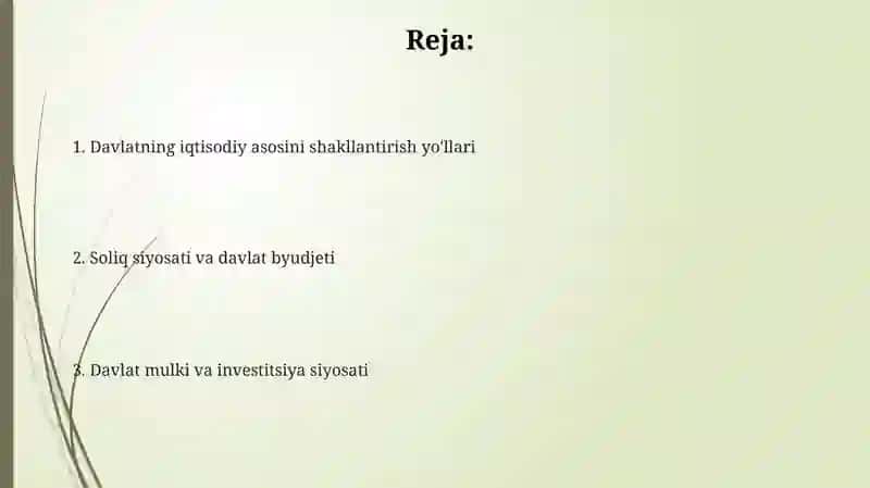 Davlatning iqtisodiy asosini shakillantirish yollari 2