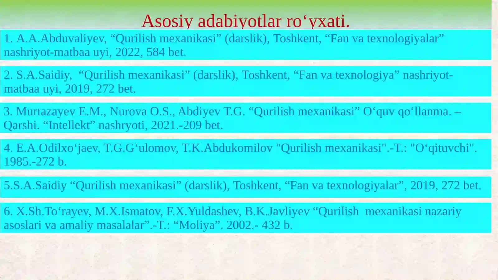 Inshootlarning kinematik taxlili 2