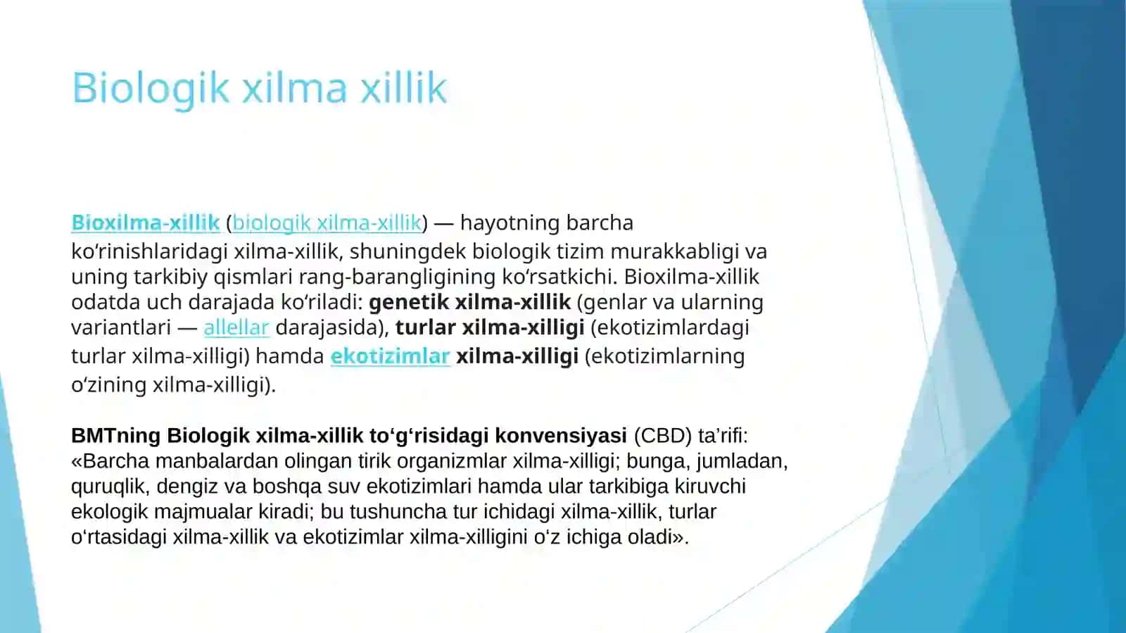 Biologik xilma-xillik va atrof muhit muhofazasi 2