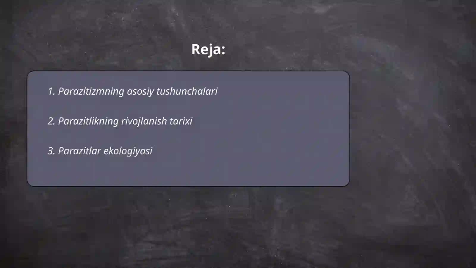 Parazitologiya asoslari,parazitlikning kelib chiqishi 2