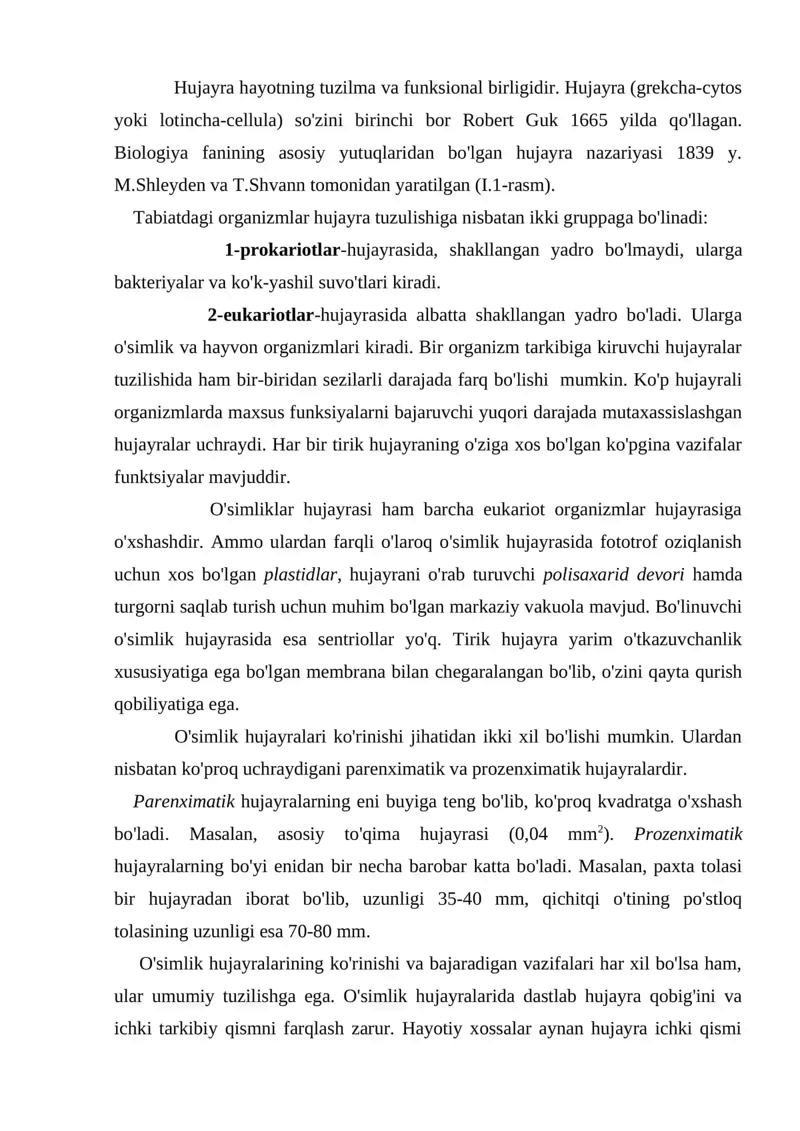 O’simlik hujayrasining tuzilishi va funksiyalari 2