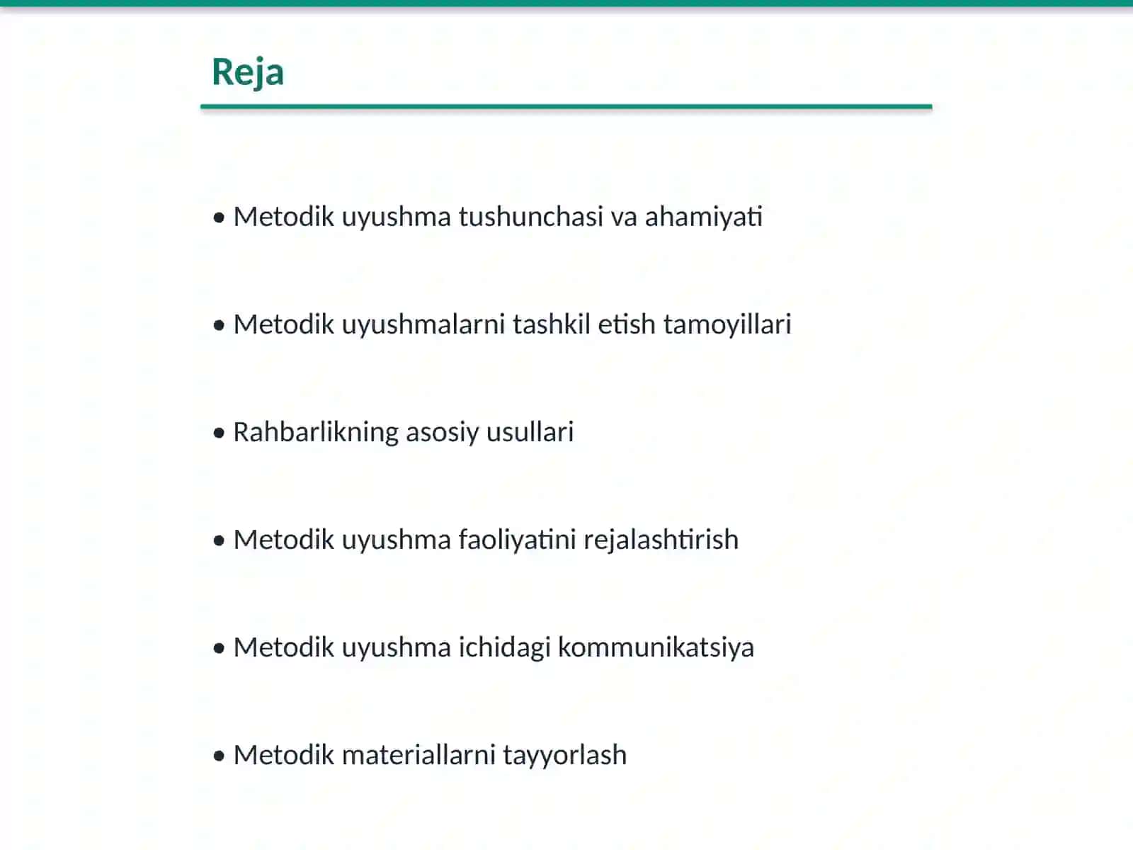 Metodik uyushmaning ishini tashkil etish va unga rahbarlik qilish 2