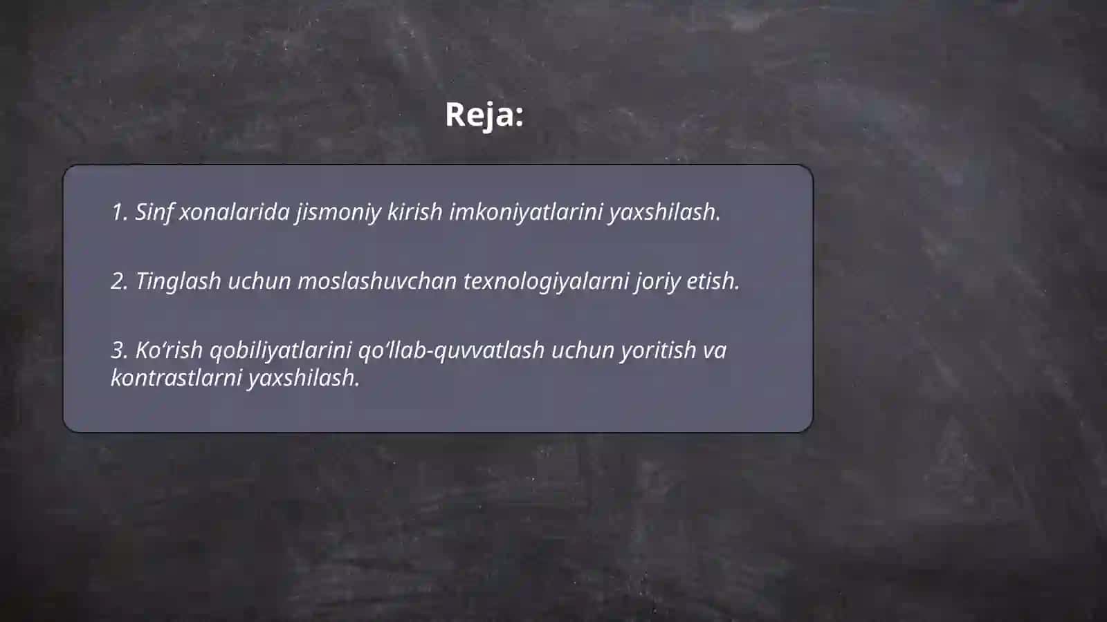 Inklyuziv taʼlimida sinf xonalari va dars jarayonini moslashtirish 2
