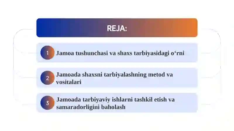 Jamoada shaxsni tarbiyalash 2