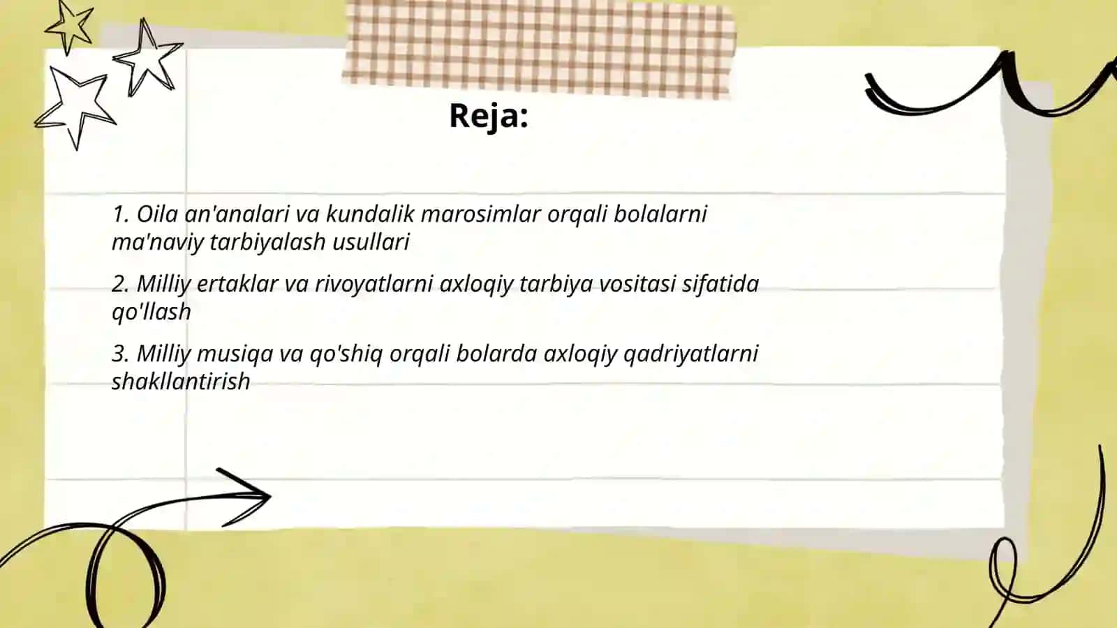 Oilada bolalarni ma'naviy-axloqiy tarbiyalashda milliy qadriyatlardan foydalanish usullari va vositalari 2