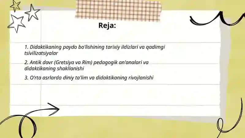 Didaktikaning paydo bo´lishi 2