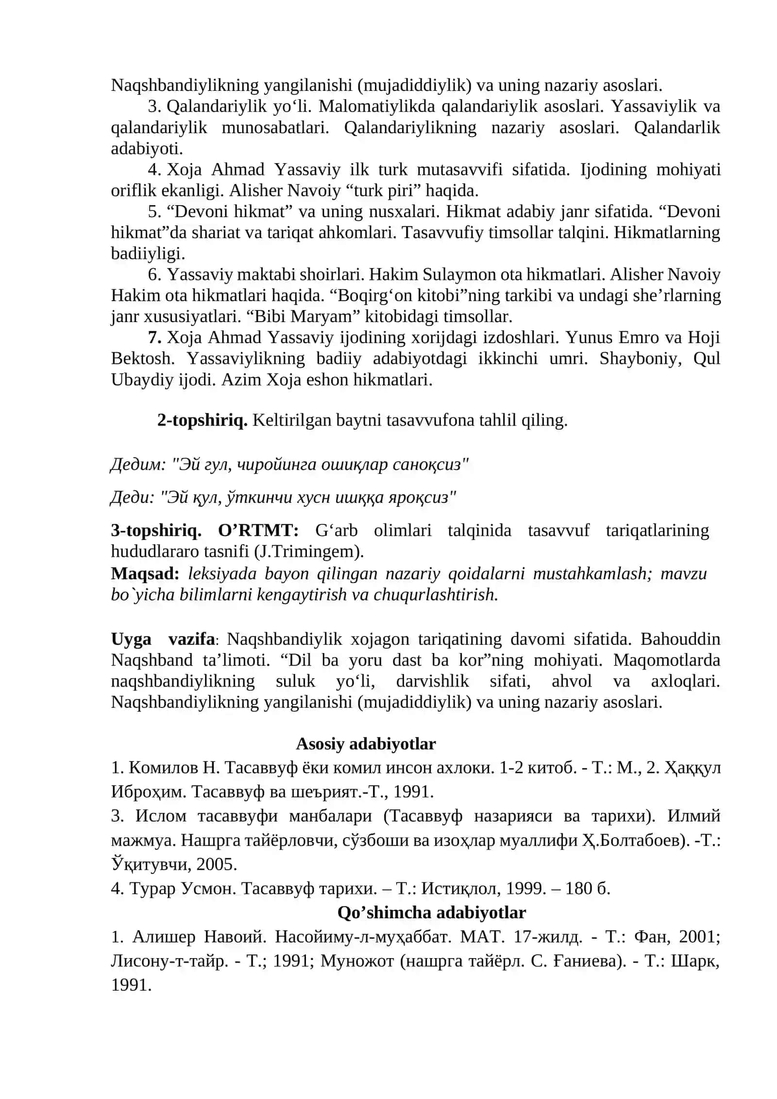 Markaziy Osiyoda tasavvuf tariqatlari (so‘nggi ilmiy manbalar asosida) 2