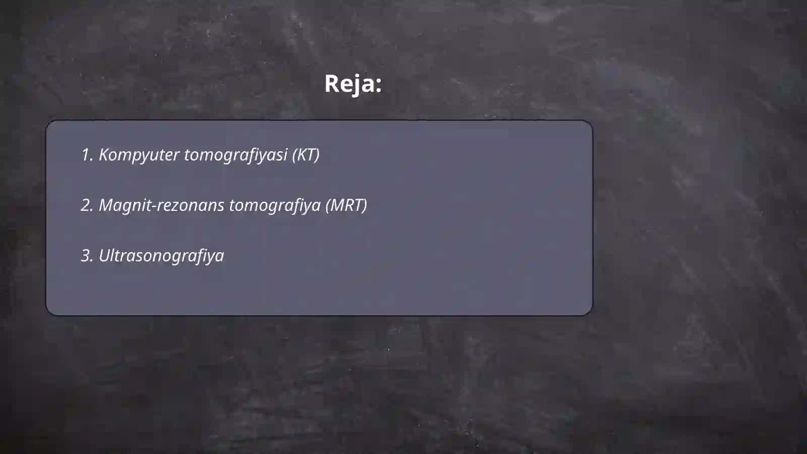 Lor a’zolarining zamonaviy tekshirish usullari 2