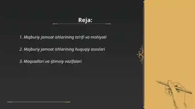 Majburiy jamoat ishlari 2