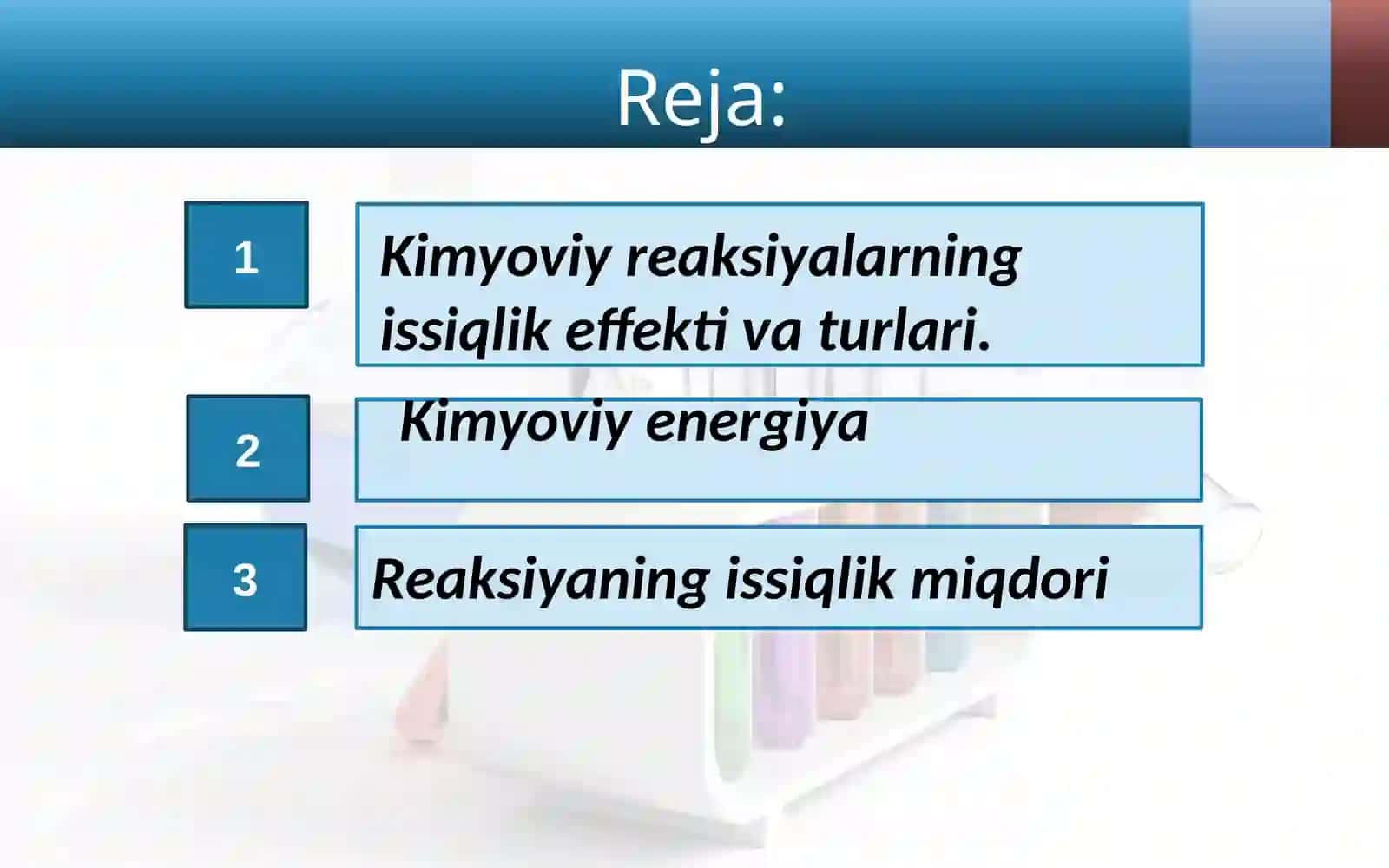 KIMYOVIYREAKSIYALARNING ISSIQLIKEFFEKTI 2