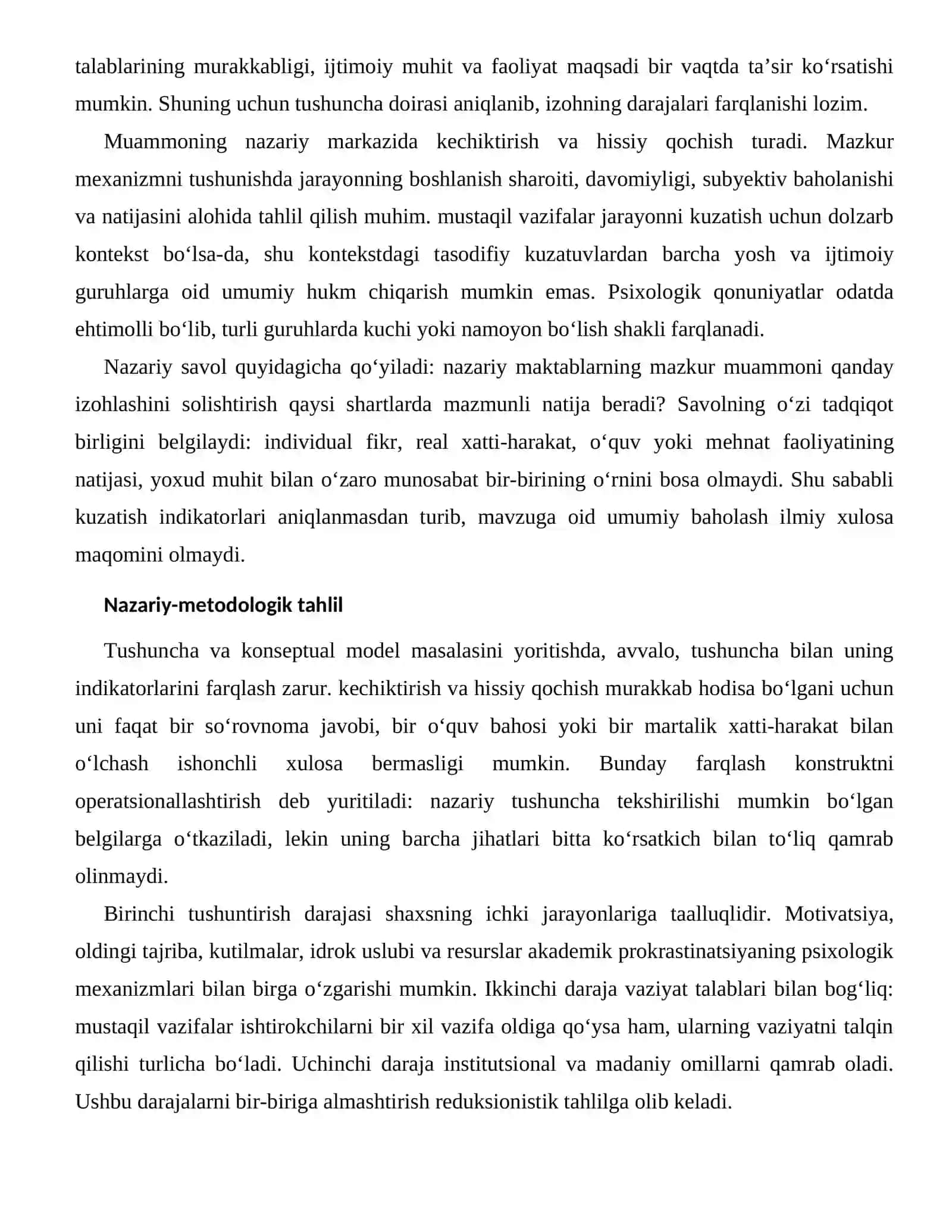 AKADEMIK PROKRASTINATSIYANING PSIXOLOGIK MEXANIZMLARI — NAZARIY ASOSLARI 2