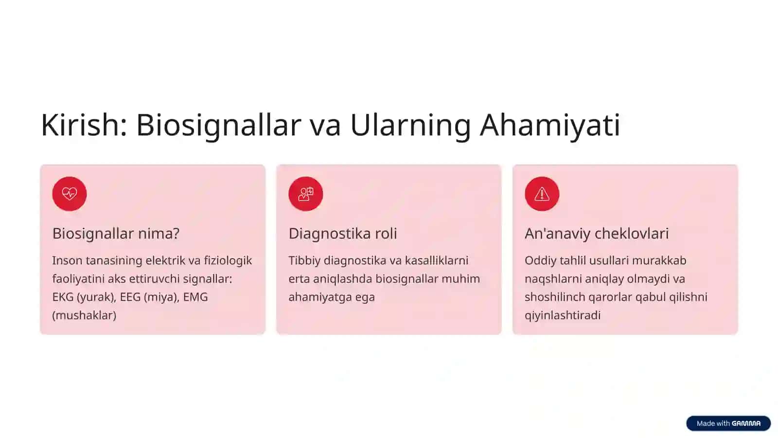 Mashinani O'qitish Yordamida Biosignallar Tahlili: Tibbiyotning Kelajagi 2