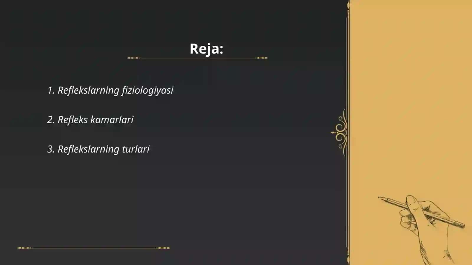 Reflekslar,orqa miya 2