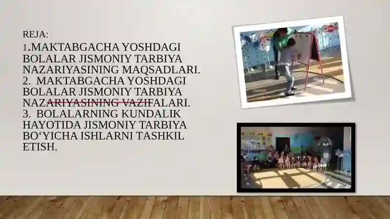 Maktabgacha yoshdagi bolalar jismoniy mashg‘ulotlarining tuzilishi, mazmuni va o‘tkazish metodikasi 2