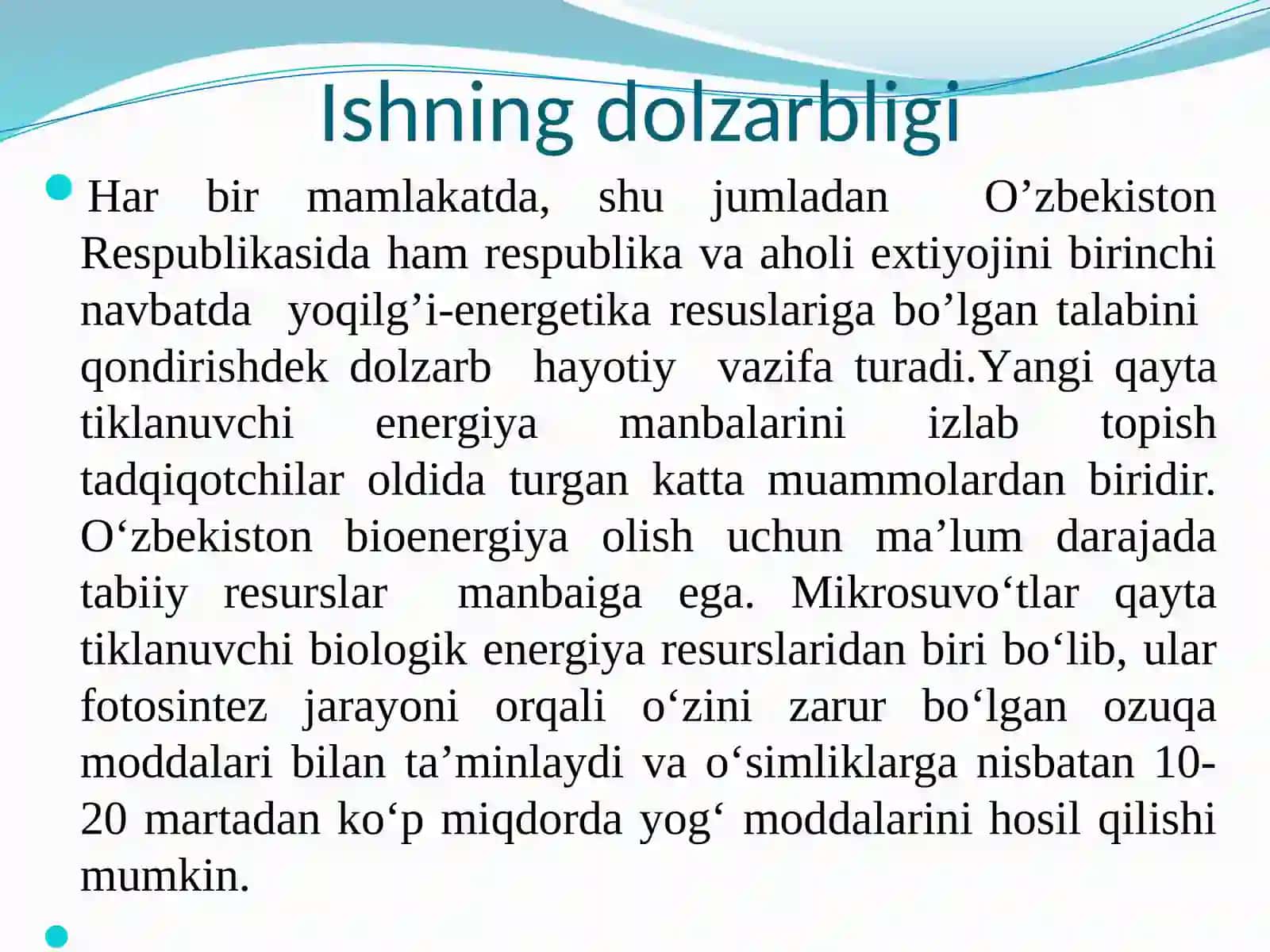 Suv o‘tlaridan foydalanish biotexnologiyalari. Suv o‘tlaridan oqova suvlarni tozalashda foydalanish 2