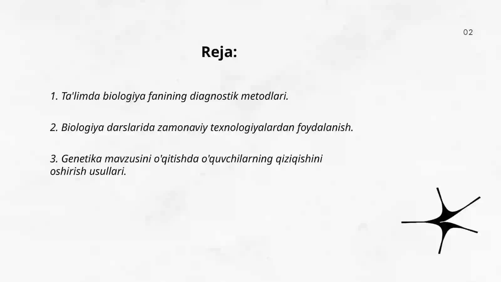 Biologiya fanlarda o'qitish metodlarini tashkil etish va tahlil qilish 2