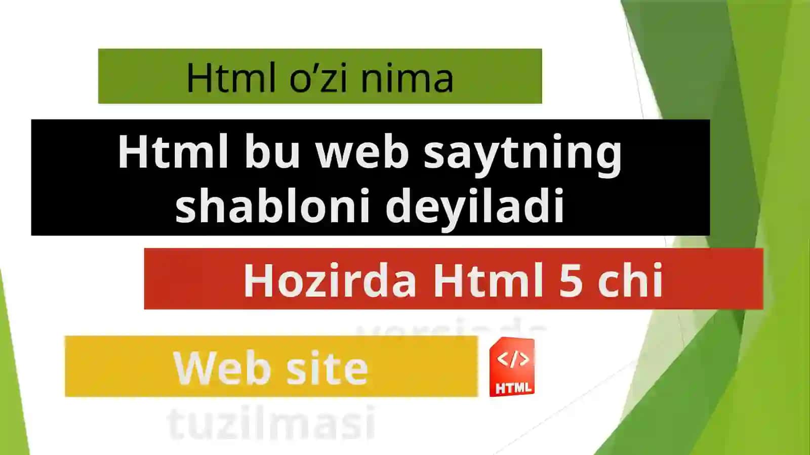 Html kirish darsi uchun darslik 2