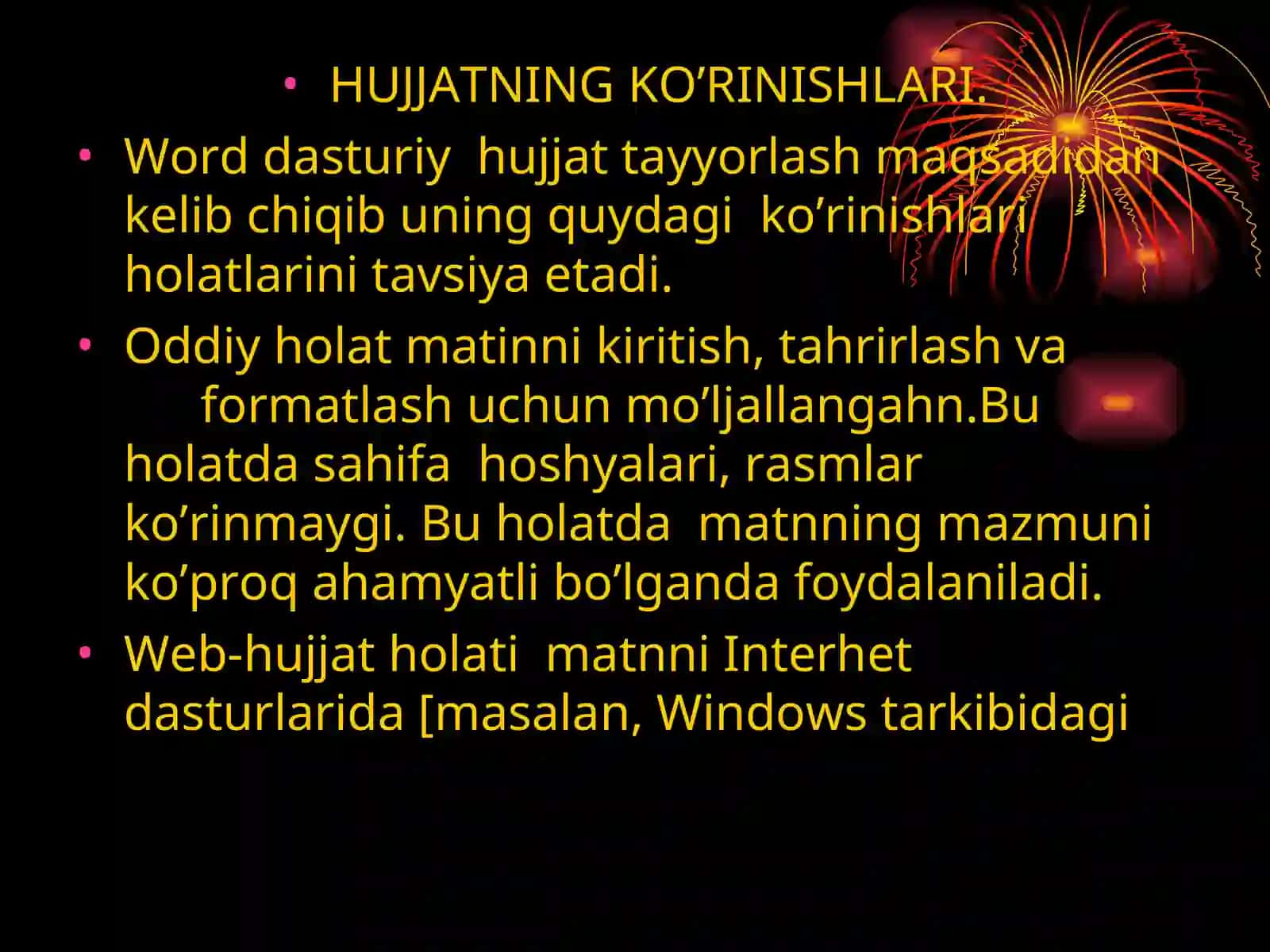 3-dars Wordda matn yozish qoidalari 2