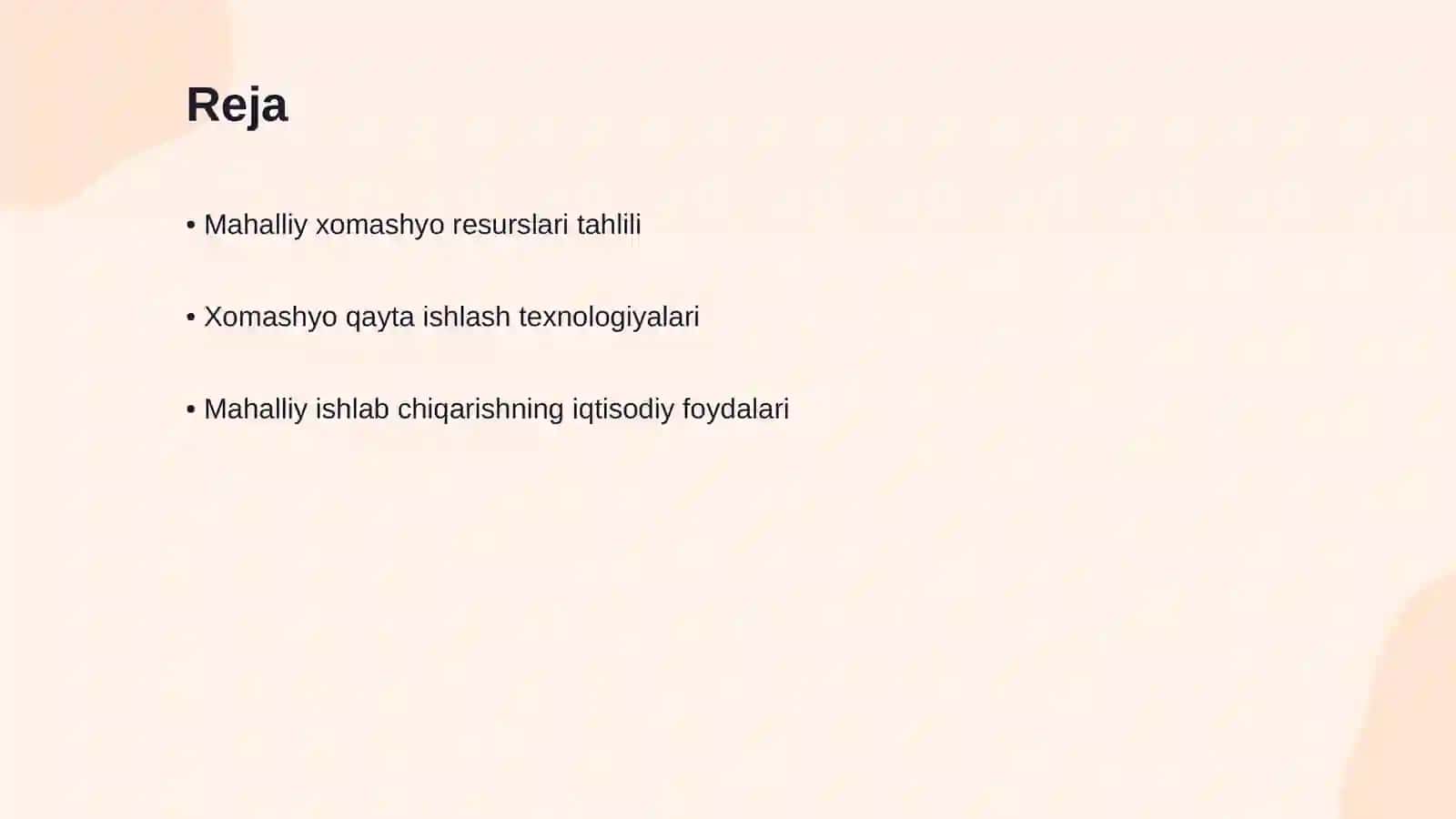 Mahalliy xomashyo resurslari tahlili 2