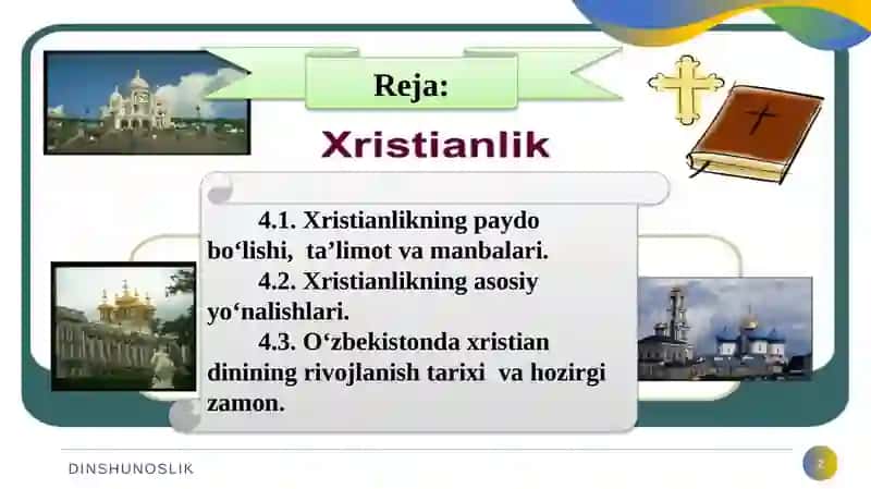 Xristianlikning paydo bo‘lishi, ta’limot va manbalari 2