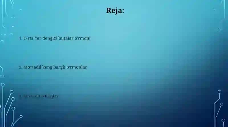 Mo'tadil iqlim mintaqasi tabiat zonalari 2