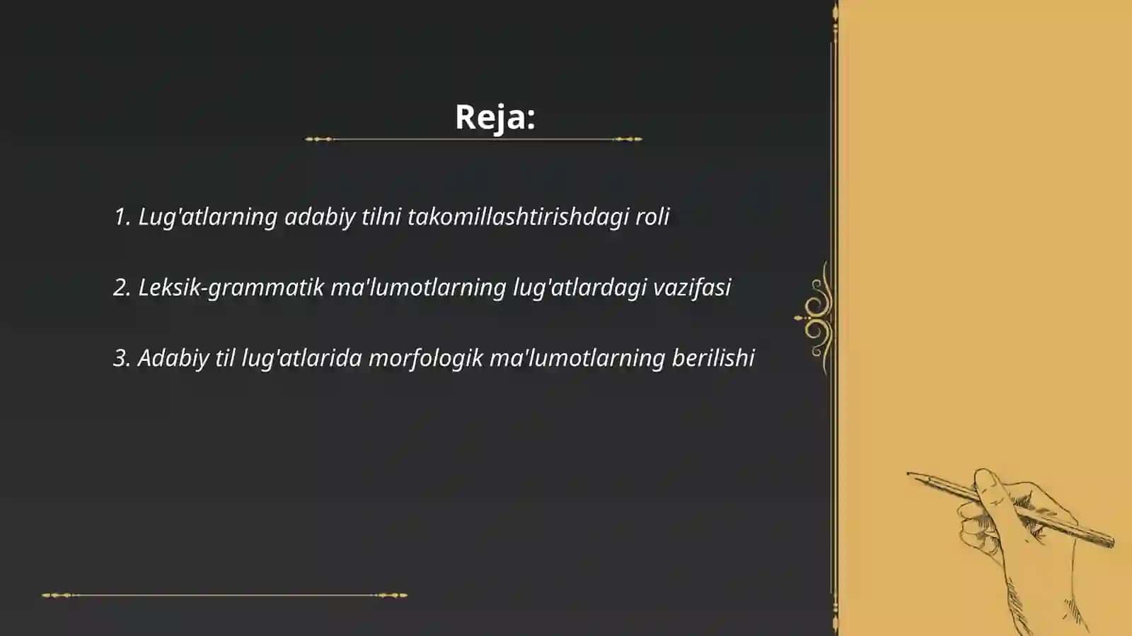 ADABIY TILNING TAKOMILIDA LUG’ATLARNING O’RNI VA ULARDA LEKSIK-GRAMMATIK MA’LUMOTLARNING BEILISHI 2