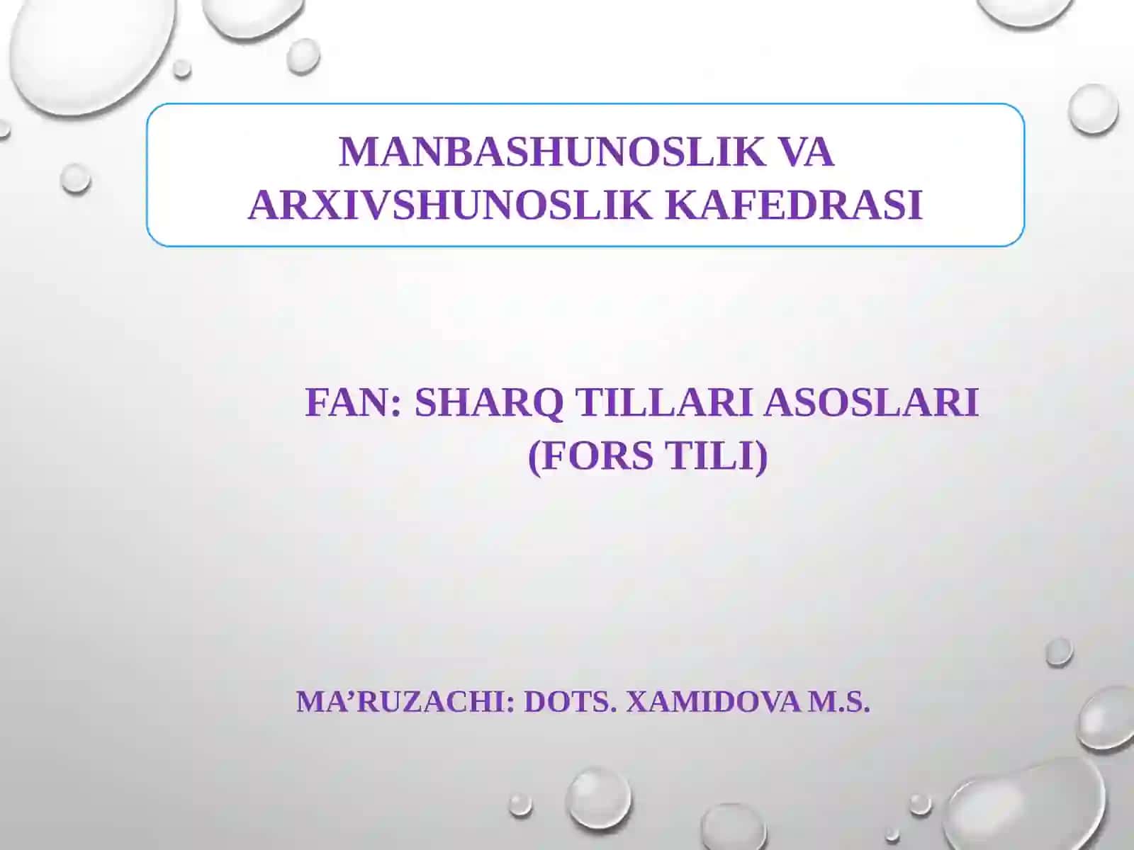 FORS TILI ALIFBOSI HARFLARINING YOZUVDA IFODALANISHI 2
