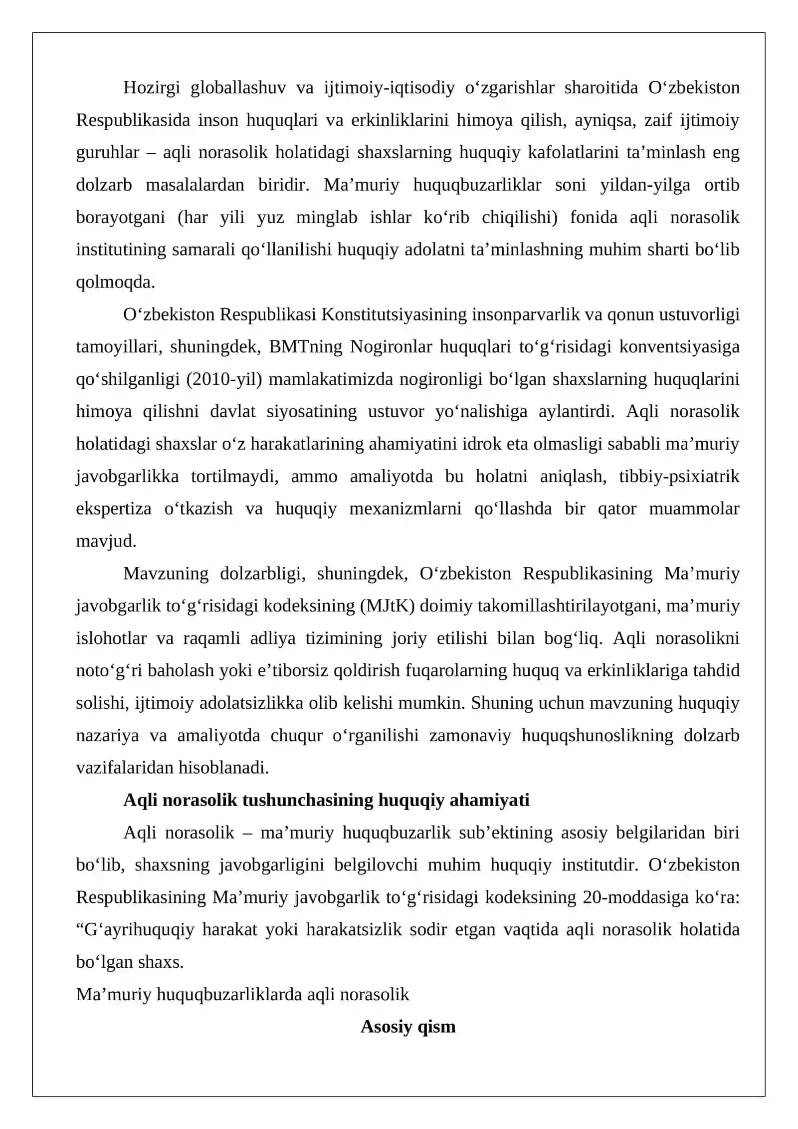 Mamuriy huquqbuzarliklarda aqli norasolik 2