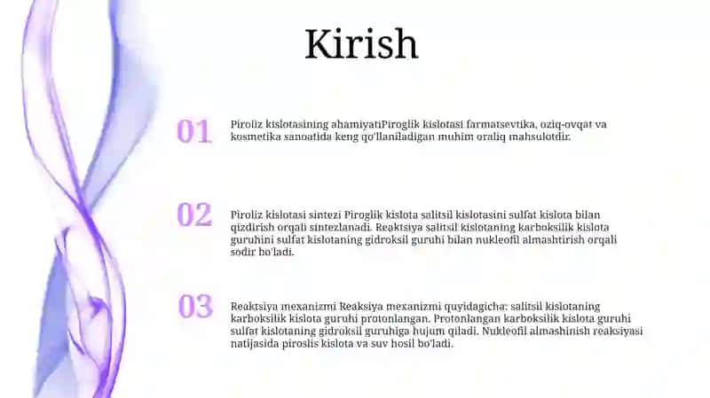 Piroliz kislotasi sintezi 2