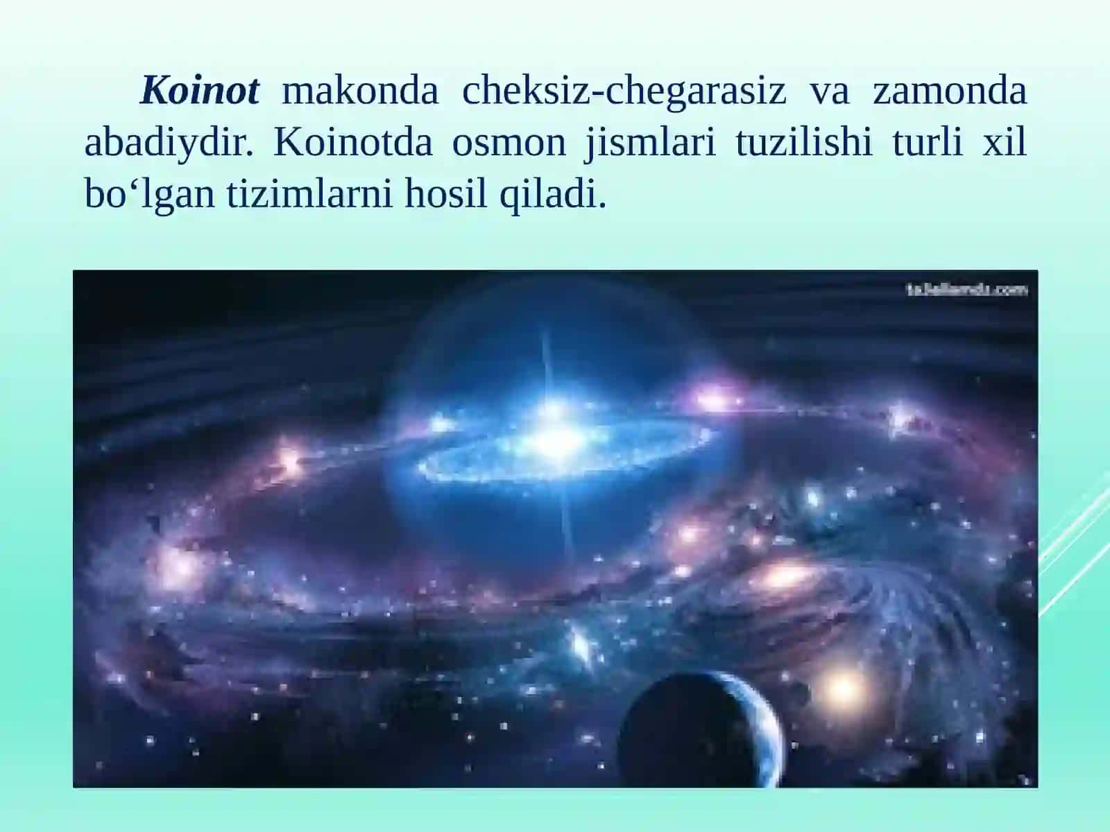 Yer yuzi tabiati rivojlanishining fazoviy omillari 2