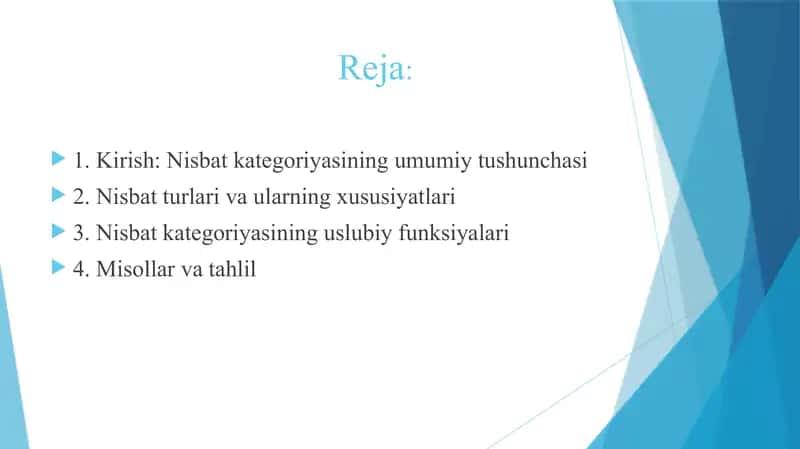 Nisbat kategoriyasi 2