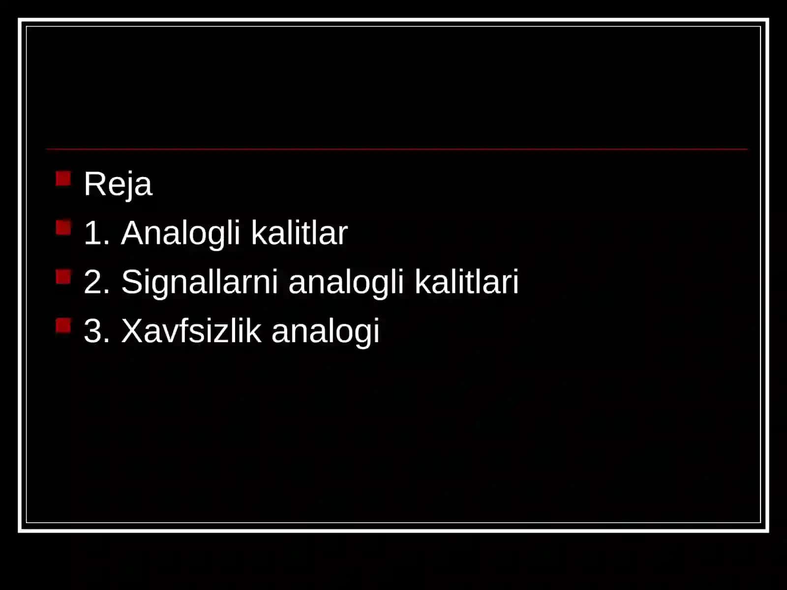 Analogli kalit 2