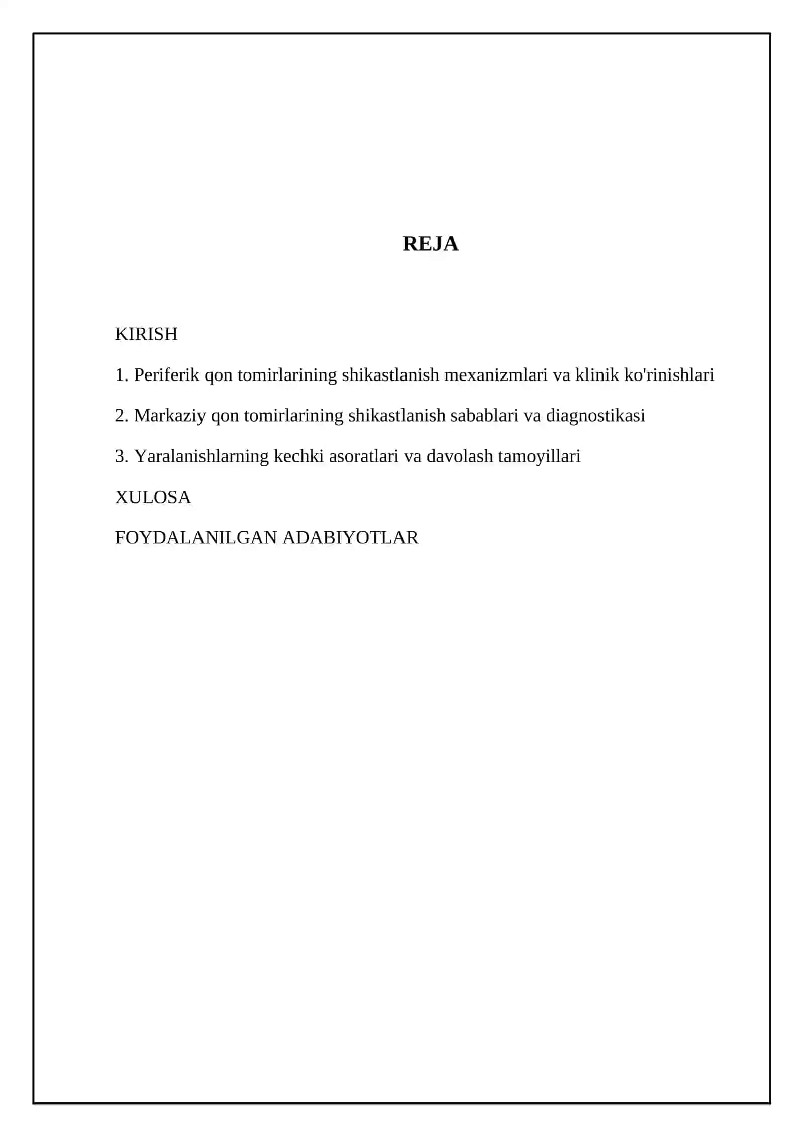 Periferik va markaziy qon tomirlarning yaralanishi va ularning asoratlari 2