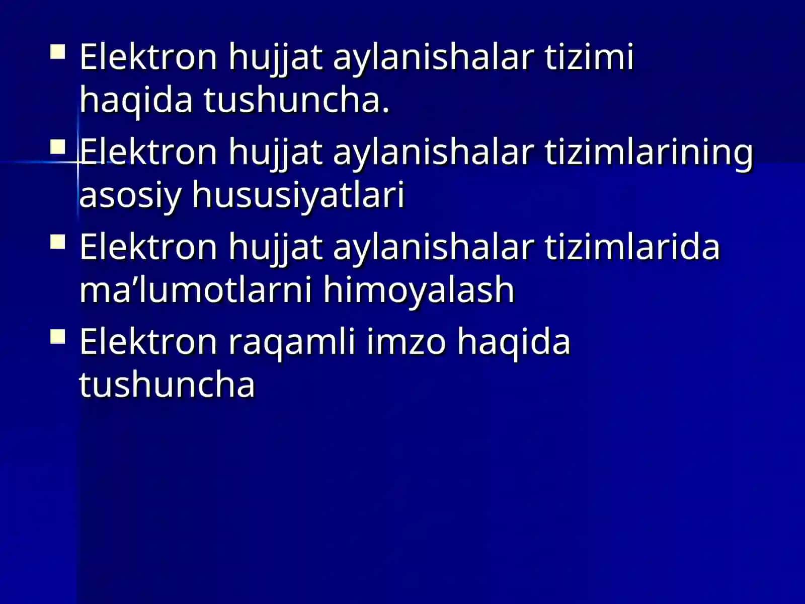 Elektron hujjat aylanishalar tizimi 2
