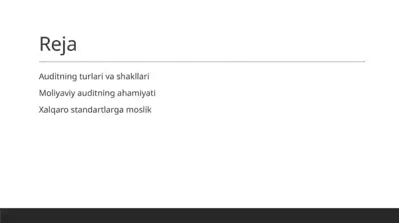 Auditning turlari va shakllari 2