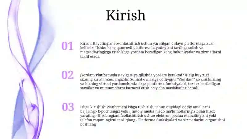 Ushbu keng qamrovli platforma 2