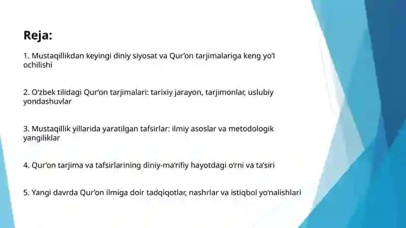 Mustaqillik yillarida Qur’onning o‘zbek tiliga tarjima qilinishi va tafsirlari 2