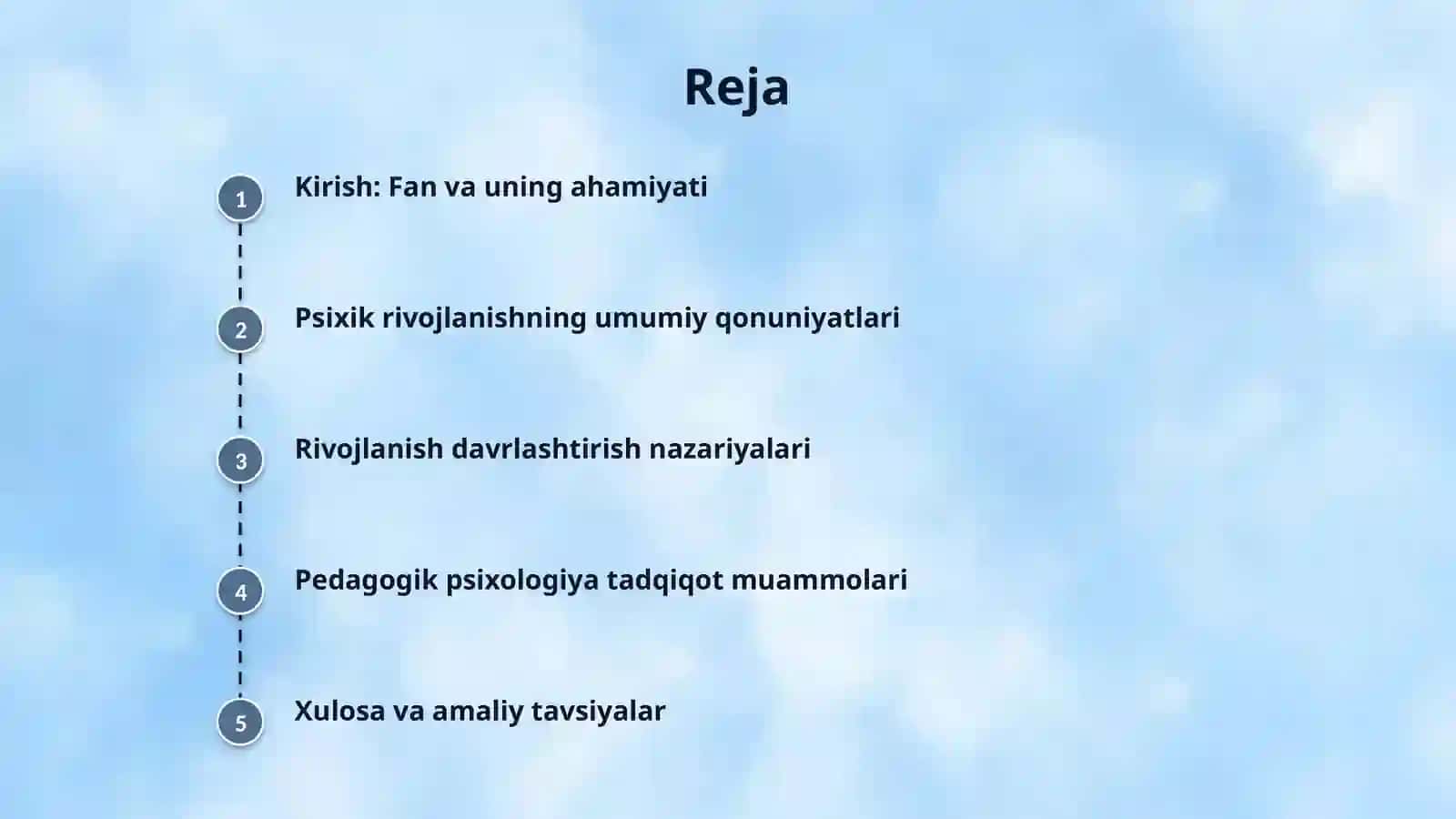 Yosh va pedagogik psixologiya fanining tadqiqot sohasi va muammolari. Psixik rivojlanish va davrlashtirish 2
