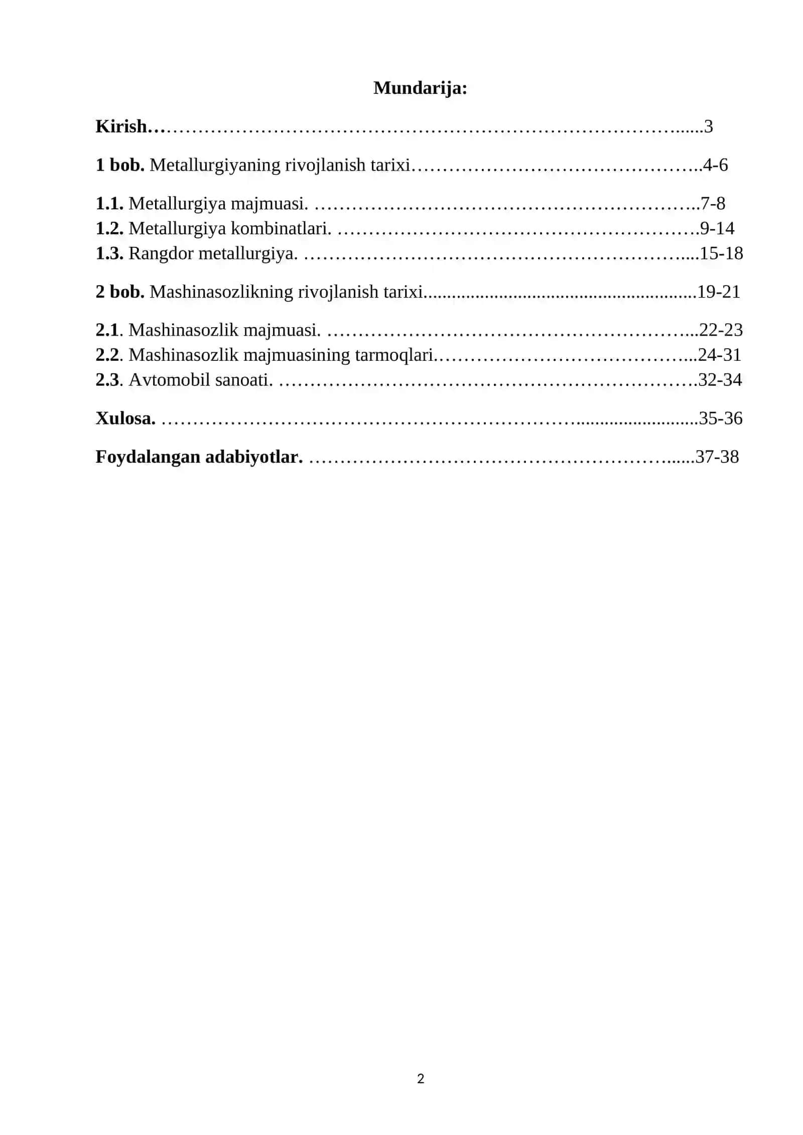 O’zbekistonning metallurgiya va mashinasozlik majmuasi 2