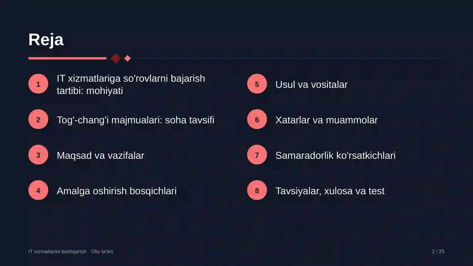 tog' chang'i majmualarida axborot texnologiyalari xizmatlariga so'rovlarni bajarish tartibi 7477 2