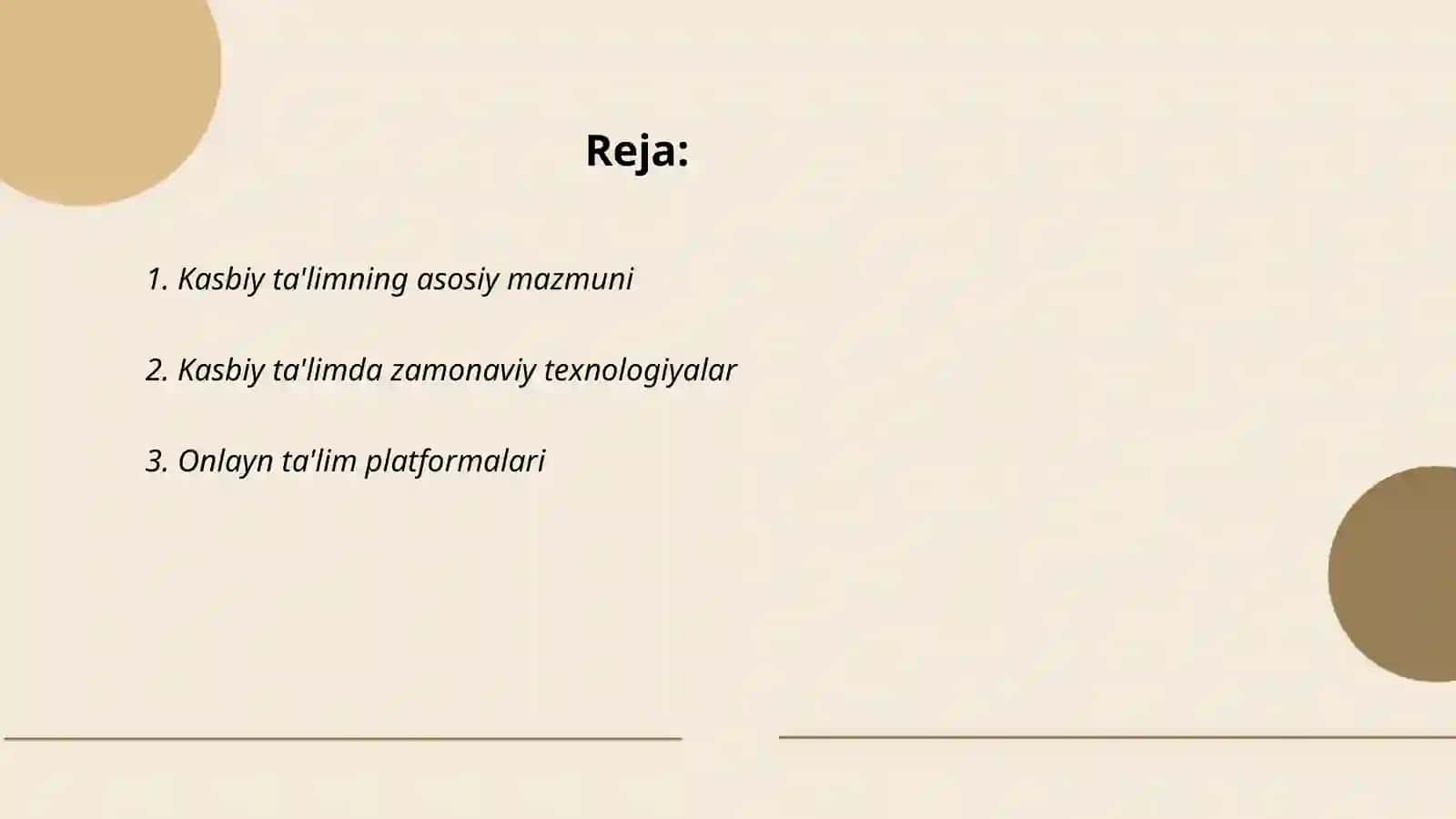 Kasbiy taʼlim mazmuni va texnolagiyalar 2