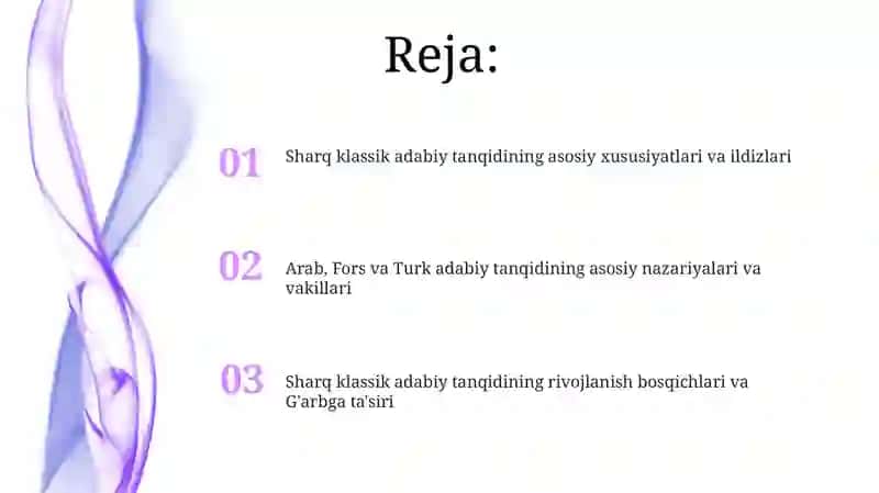 Sharq mumtoz adabiyotshunosligi tarixi 2