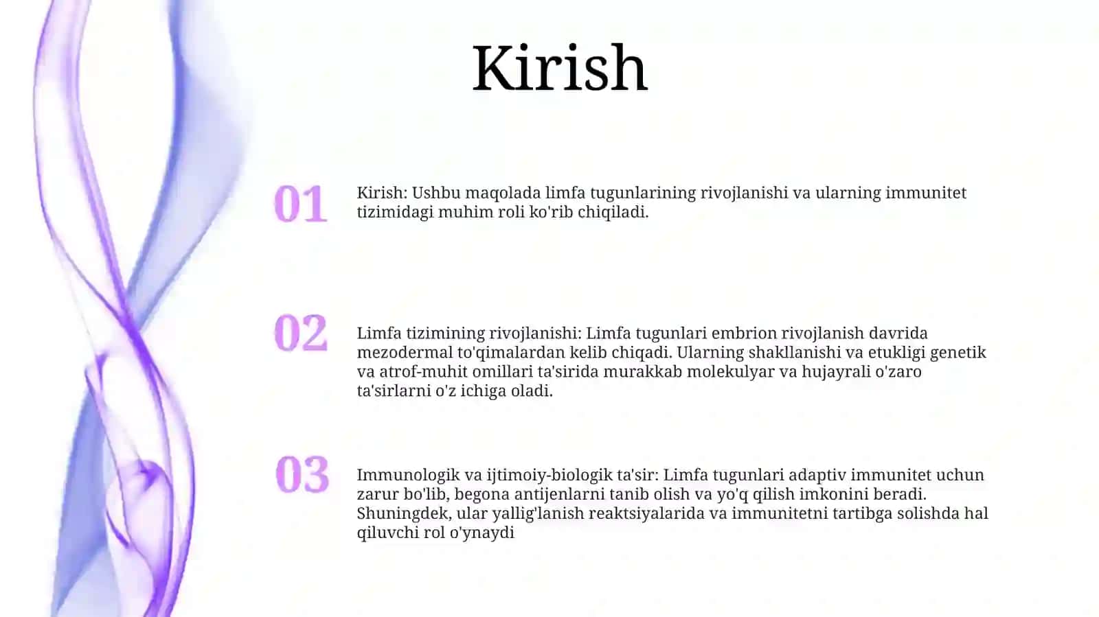 Limfa Tomirlari Rivojlanishi Va Ijtimoiy Biologik TaʼSiri 2